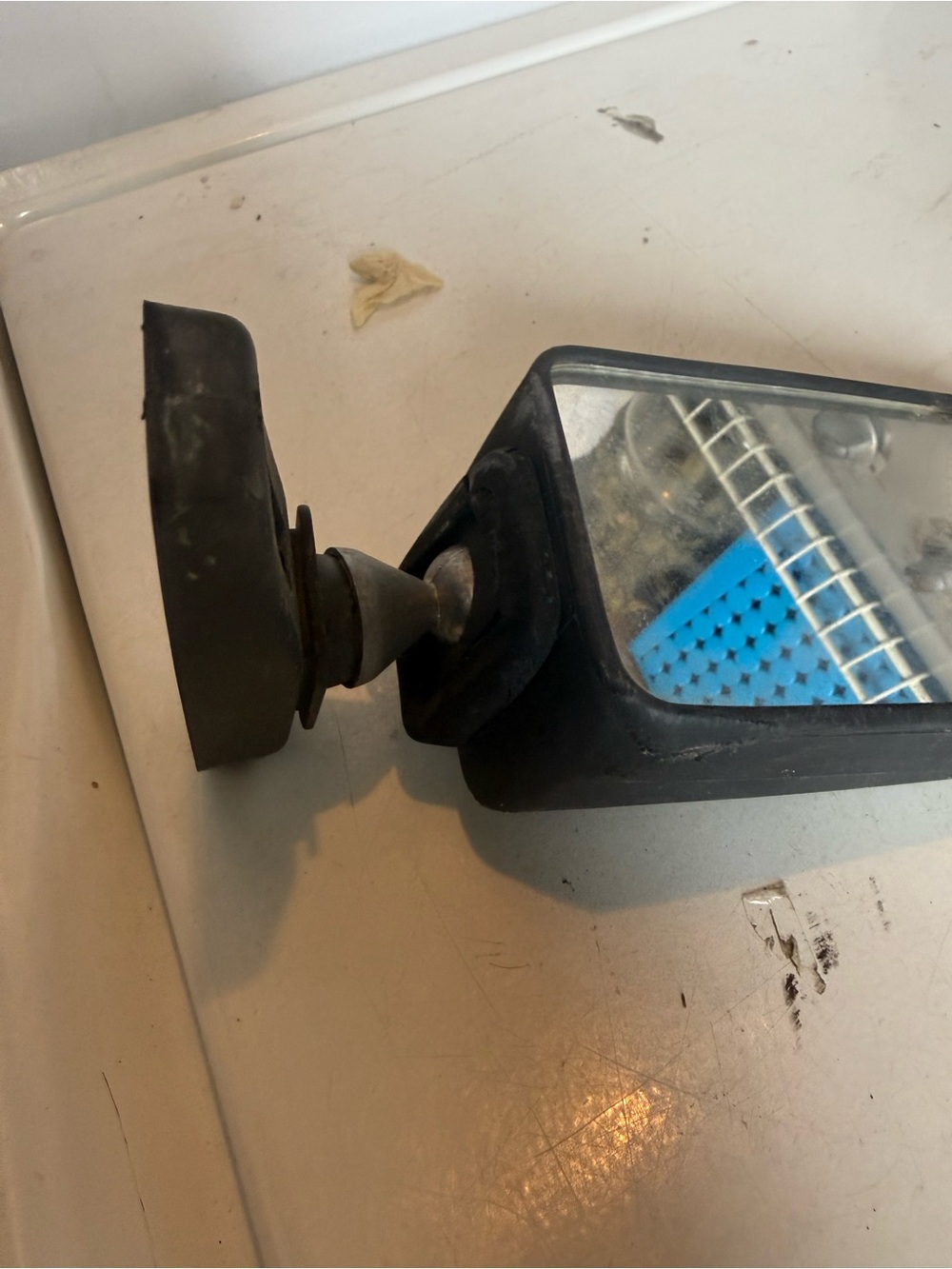 Universal Black Interior Mirror with Suction Mount